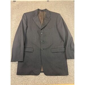 VTG Burberry London Blazer Mens 42L Burberry Blue 2000s Preppy 3 Btn Some Flaws